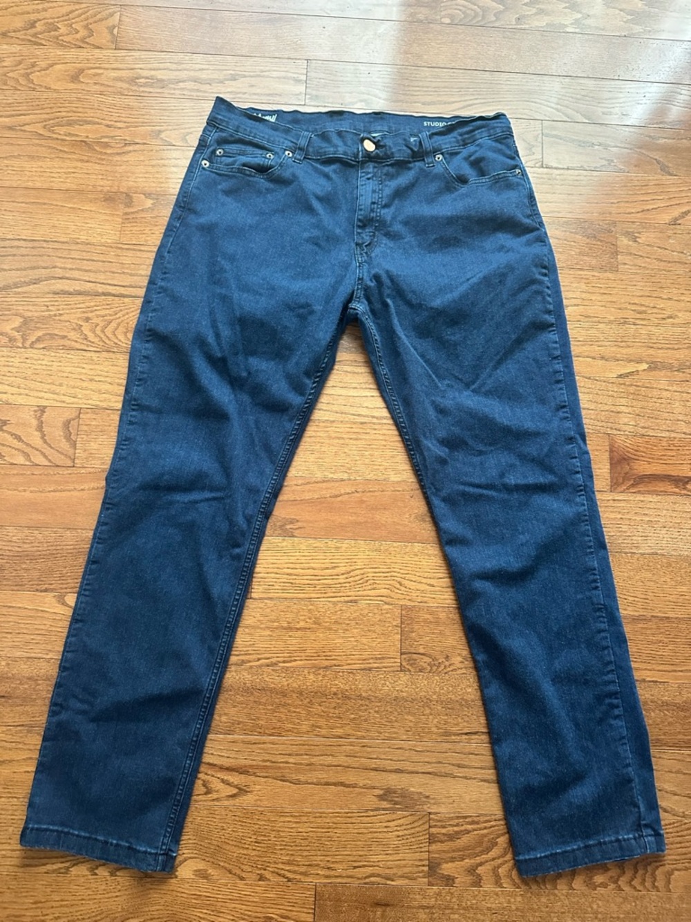 Mugsy Studio Blues Slim Straight Men's Jeans Dark Wash FLX3NSB 38x32
